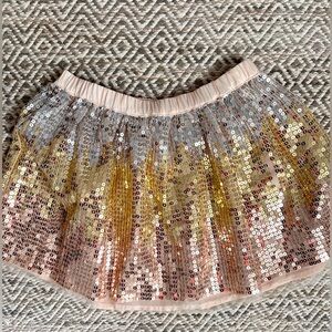 Cat & Jack gold sequin skirt, 6/6x